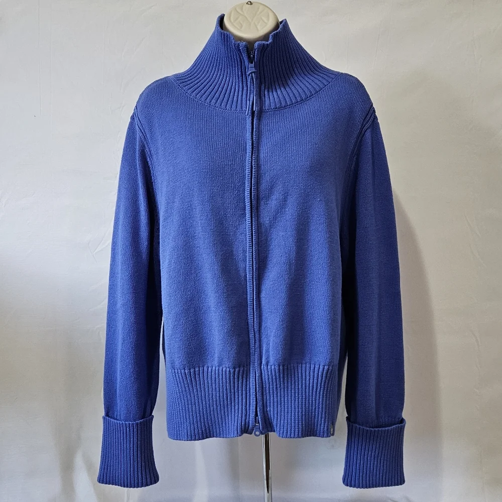 [NWT] Talbots Long Sleeve Mock Neck Sweater Jacket - Picture 2 of 13